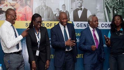 (L-r): Dr. Charles Dinwobi, group president, Everyday Group of Companies, Mrs. Ibiye Ekong, executive director, South-South, Skye Bank Plc, Raphael Abiaziem, regional manager, South-South 1, Skye Bank Plc, Dr. E.D Oko-Jaja, Rivers State chapter chairman, Nigerian Association of Small and Medium Enterprises (NASME), and Ayo Olojede, head, Small Business Group, Skye Bank Plc, during the Skye Business Seminar, which took place recently at The Atrium Events Centre, Port Harcourt, recently.