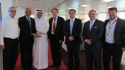(L-r): Hernan Munoz, group chief technology officer, Ooredoo; Ashish Chowdhary, executive vice president and chief business officer, Nokia Networks; Ahmed Al-Derbesti, COO of Ooredoo Group; Christian Friedrich Linhart, executive director, Group Procurement, Ooredoo; Bernard Najm, vice president and head of Middle East and Africa, Nokia Networks; Samer Qablawi, head of Group Customer Business Team, Ooredoo at Nokia Networks; Juan Ponte, Group Senior Manager Contracts, Ooredoo, during the signing of agreemen