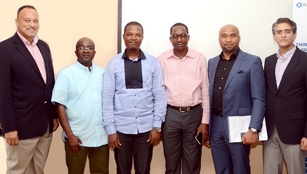 L-R: The Managing Manager, Rack Centre, Ayotunde Coker; Chief Information Officer, Guinea Insurance, Audu Dunni Oladokun; Program Manager, Nigerian Insurers Association (NIA), Jonathan Monye; ICT Lead, International Energy Insurance, Chuma Onyeaka; Director of Operations, Rack Centre, Ezekiel Egboye; and Finance Director, Rack Centre, Azfar  Hussain during the recent Nigerian Insurers Association CIO Education Committee event which took place at the NIA House, Lagos…