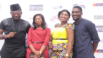 (L-r): Uti Nwachukwu, Preye Omayuku, Ibiso Edwards, Wale Rubber, at the God's Children Got Talent Gospel Talent show, Season 6, in Port Harcourt recently.