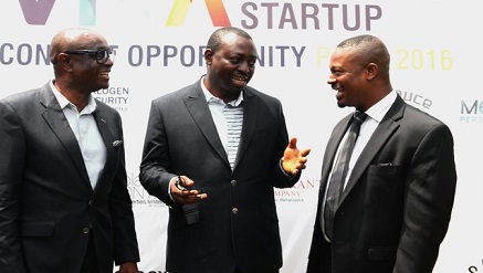 (L-r): Solomon Ikhioda, chief future officer (CFO), Troyka Holdings; Dayo Adefila, CEO/Co-Founder, HotSauce and Bolaji Okusaga, managing director, The Quadrant Company, at the Viva Technology Startup Connect Paris 2016 Press Conference held on Monday in Lagos.