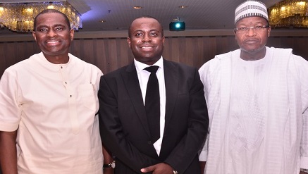 (L-r), Segun Ogunsanya, managing director and chief executive officer, Airtel Nigeria; Olusola Teniola, president, Association of Telecommunications Companies of Nigeria (ATCON), and Prof. Umar Garba Danbatta, executive vice chairman (EVC)/Chief Executive Officer, Nigerian Communications Commission (NCC), during the special reception organised for the NCC EVC by the Association of Telecommunications Companies of Nigeria (ATCON), held at the weekend in Lagos.