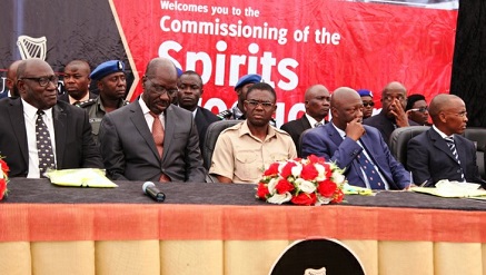 (L-r): Bismark Rewane, non executive Director; John O'Keffe, vice-chairman; Rotimi Odusola, company secretary; Babatunde Savage, chairman, and Peter Ndegwa, managing director/CEO, all of Guinness Nigeria Plc at the 66th Annual General Meeting of the company which held at the Flamingo Hall of the Best Western Hotel, Benin, Edo state.