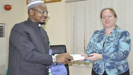(L-r): Dr Isa Pantami, director general of National Information Technology Development Agency (NITDA), with Mrs Gerald Gavin, of Limerick Institute of Technology, during Enterprise Ireland visit at the Agency's Headquarters, Abuja.