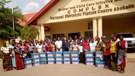 2016 Mandela Washington Fellow Chidinma Mbanasor and representatives of the U.S. Consulate General Lagos in company with Vesico-Vaginal Fistula (VVF) survivors following the closing ceremony of a vocational rehabilitation and economic empowerment program for the survivors held in Abakaliki, Ebonyi State on Monday, April 10, 2017. Credit: Chidinma Peace Mbanasor Initiative.