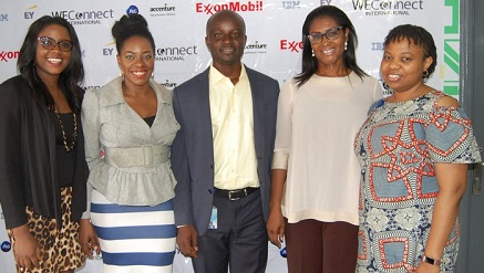 (L-r): Fayoke Lawal, Senior Purchases Manager P&G Nigeria;  Shade Ladipo, country director WeConnect;  Peter Orji, Plant Manager P&G Nigeria; Femi Olayebi, chief creative director of My World of Bags & Bukki Agbeniga, finance  manager product supply, P&G Nigeria at the Women Entrepreneurs Development Programme organized by P&G Nigeria in Ibadan recently.