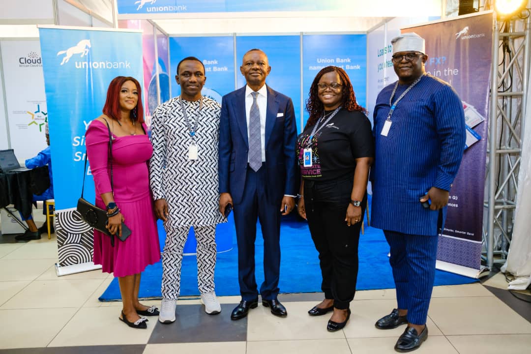 L-R Linda Ochugba, Digital Sales Manager, BusinessDay Media; Ayokunnumi Abraham, Head, Small & Medium-sized Enterprises (SME) Products & Segments Union Bank; Frank Aigbogun, Publisher/CEO, BusinessDay Media; Olufunmilola Aluko, Head, Corporate Communication & Marketing, Union Bank; and Chima Nwaubani, Brand Manager, Union Bank at the BusinessDay Top 100 Fastest Growing SMEs Conference recently held in Lagos, Nigeria.